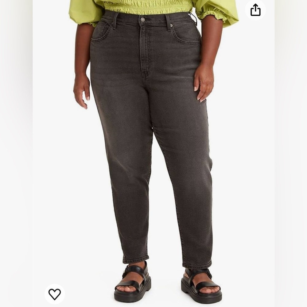 Levi's Women's High Waisted Mom Jeans size 16W, Black NWT